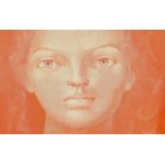 Leonor Fini (1918 Buenos Aires - 1996 Paris), Porträt aus dem Rot (Portrait émergeant du rouge), ca. 1970/1979