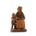 Wladyslawa Prucnal (b. 1935, Medynia Glogowska), Mother with her son playing the violin
