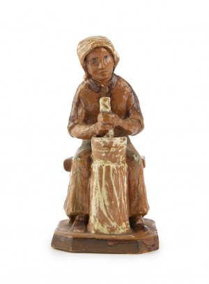 Władysława Prucnal (ur. 1935, Medynia Głogowska), Kobieta ubijająca masło