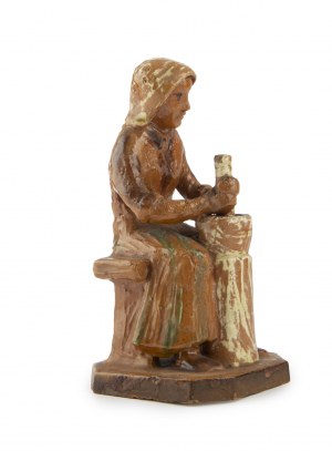 Władysława Prucnal (ur. 1935, Medynia Głogowska), Kobieta ubijająca masło