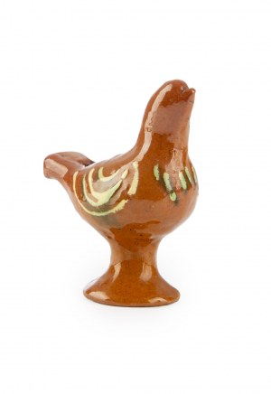 Wladyslawa Prucnal (b. 1935, Medynia Glogowska), Vessel flute (whistle) in the form of a hen