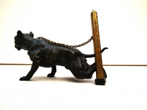 Workshop of Alphonse Giroux(1799-1881), sculpture of Staffordshire bull terrir dog