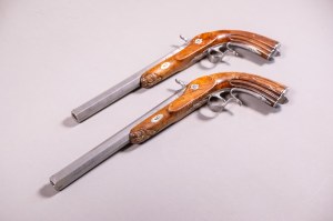 Pair of dueling pistols, France 19th century.
