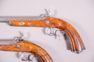 Pair of dueling pistols, France 19th century.