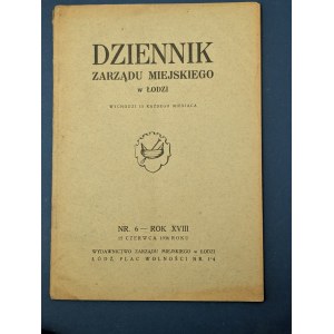 Journal of the Municipal Board in Lodz 1936, no6