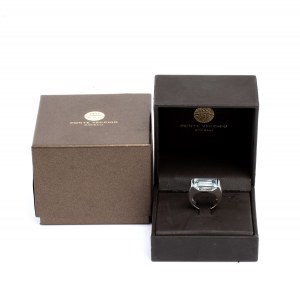 PONTEVECCHIO, Aquamarine diamond gold band ring