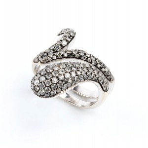 DADA ARRIGONI, Diamond gold snake ring