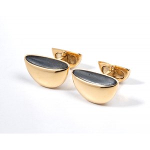 VHERNIER, Black jasper gold cufflinks