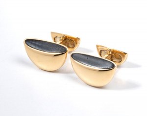 VHERNIER, Black jasper gold cufflinks