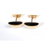 VHERNIER, Black jasper gold cufflinks
