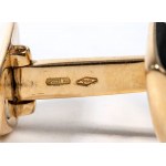 VHERNIER, Black jasper gold cufflinks