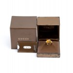 GUCCI, Chiodo Collection: gold ring with smoky quartz