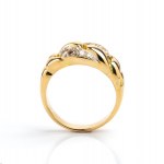CARTIER, Gold diamond band ring