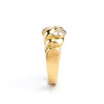 CARTIER, Gold diamond band ring