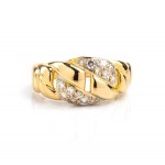 CARTIER, Gold diamond band ring