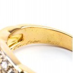 CARTIER, Gold diamond band ring