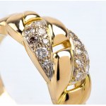 CARTIER, Gold diamond band ring
