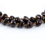 Garnet gold necklace
