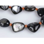 Mother of pearl and Mediterranean coral necklace