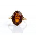 Quartz gold brooch and ring
