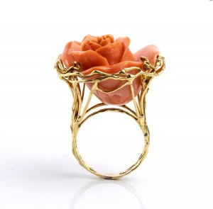 Gold coral ring