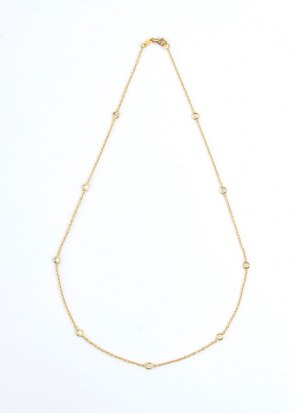 Gold diamond necklace