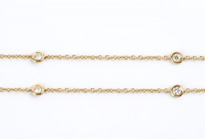Gold diamond necklace