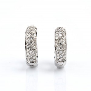 Diamond gold hoop earrings