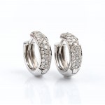 Diamond gold hoop earrings