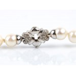 Diamond gold pearl necklace