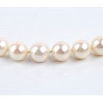 Diamond gold pearl necklace