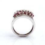 Diamond ruby gold band ring