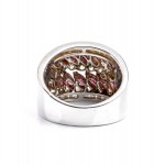 Diamond ruby gold band ring