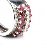 Diamond ruby gold band ring