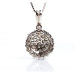 Gold diamond earrings and necklace