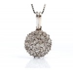 Gold diamond earrings and necklace