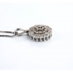Gold diamond earrings and necklace