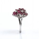 Gold rubies and diamonds ring