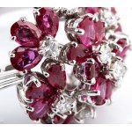 Gold rubies and diamonds ring