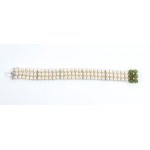 God diamond silver pearl bracelet