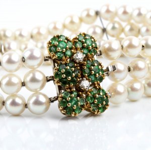 God diamond silver pearl bracelet