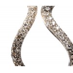 Diamond snake gold earrings