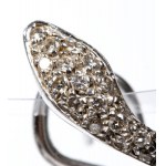 Diamond snake gold earrings