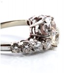 Diamond gold contrarié ring