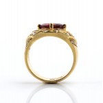 Ruby diamond gold band ring