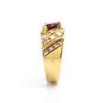 Ruby diamond gold band ring