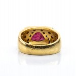 Ruby diamond gold band ring