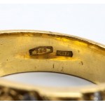 Ruby diamond gold band ring