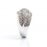 Gold diamond cross band ring