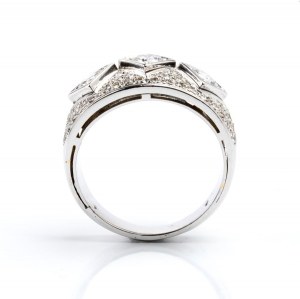 Gold diamond band ring